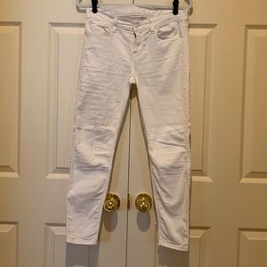 7 for All Mankind cropped gwenevere wht jeans 28